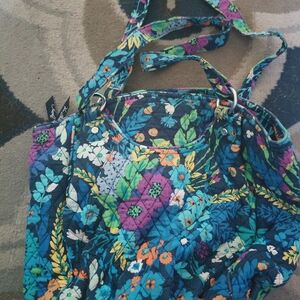 Vera Bradley Floral Shoulder Bag - Blue, Green, Purple, Orange